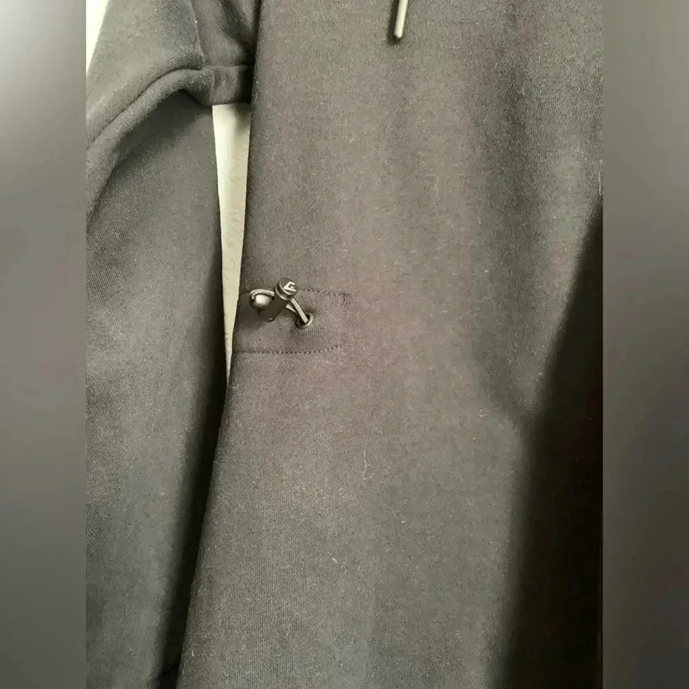 Gymshark Athleisure Black Hoodie Dress With Adjustable Waist - Medium - Picture 4 of 8